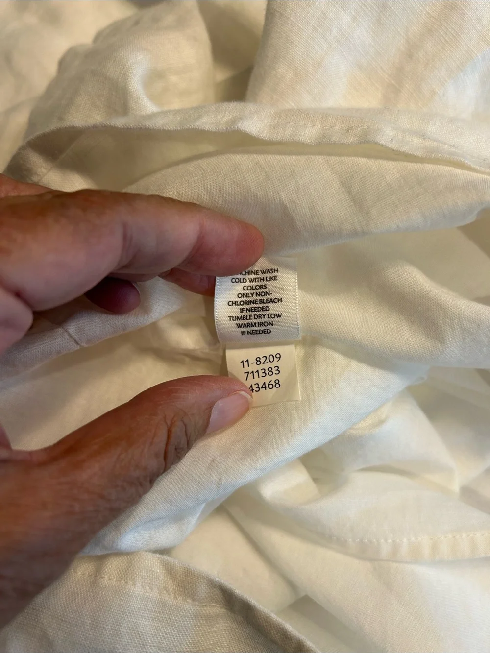 J. Jill White Eyelet Linen-Blend Tunic Dress Embroidered Short Sleeve XL - Picture 13 of 13